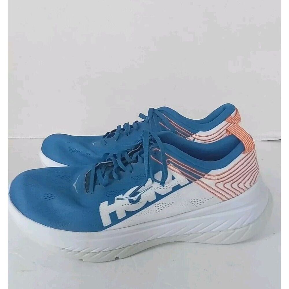 HOKA Running Shoes Athletic Sneakers Blue Coral Performance Training‎ Cushioned